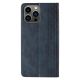 6. Magnet Strap Case for iPhone 12 Pro Pouch Wallet + Mini Lanyard Pendant Blue