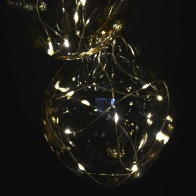 8. GLASS DROP BALL MAT 2 PCS LED 12 CM GOLD