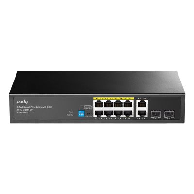6. CUDY GS1010PS2 8-port GbE PoE Switch with 2 ports