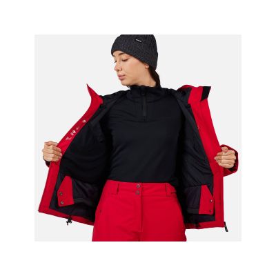 7. ROSSIGNOL W ROCHRUN INSULATED JKT women's ski jacket red