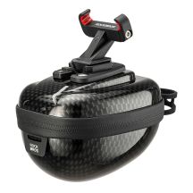 Rockbros rigid hard shell saddle bag, compact, 0.4l capacity - carbon pattern