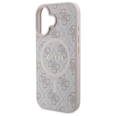 6. Guess 4G Ring Classic Logo MagSafe iPhone 16 Case - Pink
