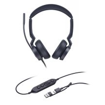 Yealink UH46 Dual UC USB-C/A Headset Wired Headband Office/Call Center USB Type-C / USB Type-A Black