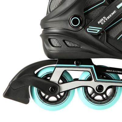 4. NILS EXTREME NA14217 ROLLER SKATES BLACK-MINT SIZE 42