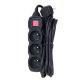4. ESPERANZA 3-OUTLET POWER STRIP WITH 3M SWITCH, BLACK ELK211K
