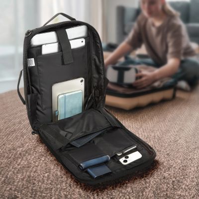 13. Wozinsky Premium 15.6'' Laptop Backpack/Bag with Strap - Black
