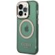 2. Guess GUHMP14LHTCMA iPhone 14 Pro 6.1" green/khaki hard case Gold Outline Translucent MagSafe