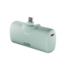 SBS EcoPower 5000 mAh 10W Powerbank with Built-in USB-C Port - Green