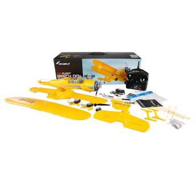 2. Amewi AMXFlight Buk D17s 3D/6G RTF Biplane, Yellow