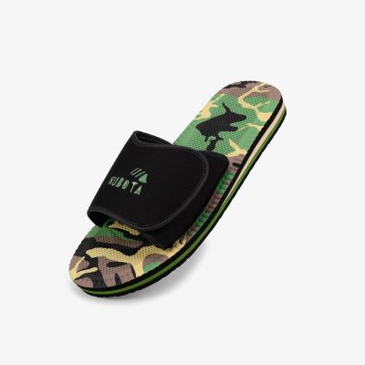 2. Kubota Velcro flip-flops multicolor camo black K24AW-100-002-23-1
