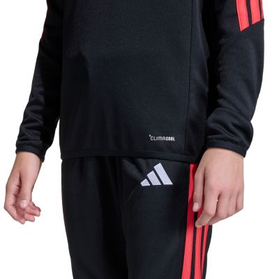 7. adidas Tiro 26 League Training Top for kids, black, white, and red, JY7159