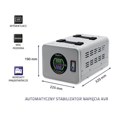 4. QOLTEC Automatic Voltage Stabilizer AVR 5000VA