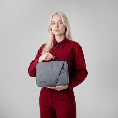 7. Wozinsky WTNP-11G 10-11" Laptop Bag with Retractable Handle - Gray