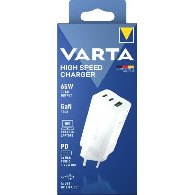 7. Varta 57956 101 401 Mobile Charger Universal White AC Fast Charging Internal
