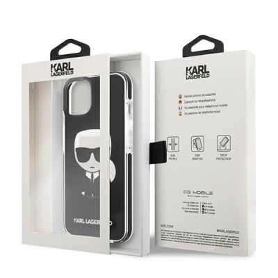 8. Karl Lagerfeld Iconik Karl Case for iPhone 13 mini - Black