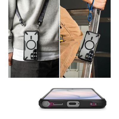 7. Ringke Fusion X Magnetic MagSafe Case for Samsung Galaxy S26 Ultra - Clear Black