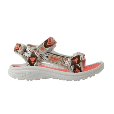 2. Lee Cooper women's shoes velcro sandals for summer beach light gray pink