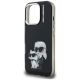 6. Karl Lagerfeld IML Aquarelle Karl & Choupette & Logo Case for iPhone 16 Pro Max - Black
