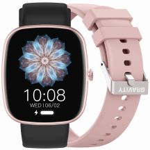 GRAVITY GT18-1 Women's Smartwatch Pink Silicone Strap + Black Strap