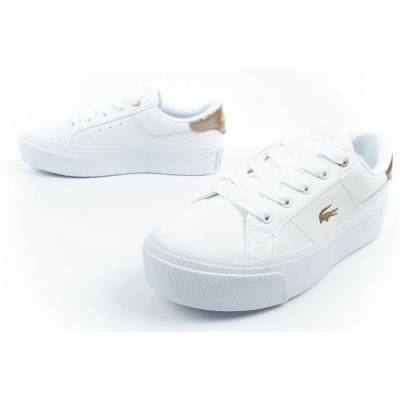 8. Lacoste women's sports shoes Ziane Platform 126 sneakers white fashionable