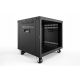 5. 8U AVS rack, 420 x 507 x 460 mm threaded mountingholes, castors, bl