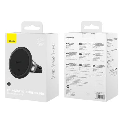 5. Baseus C01 Overseas Edition magnetic car holder for air vent - black
