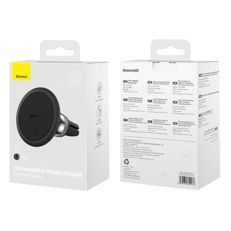 5. Baseus C01 Overseas Edition magnetic car holder for air vent - black