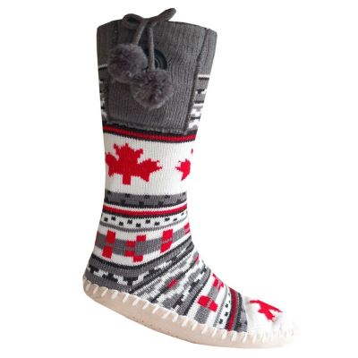 3. GLOVII HEATED SLIPPERS WITH SOCKS, SIZE 36-43, NORWEGIAN PATTERN, BATTERIES AND CHARGING CABLE INCLUDED, GQ4M