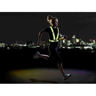 5. Adjustable reflective harness for a running bike - orange