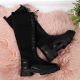 2. Women's black worker boots with socks Sabatina