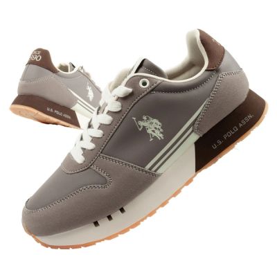 US Polo Assn sports shoes sneakers men's fashionable comfortable brown