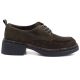 2. Women’s chocolate-brown leather block-heel loafers Artiker 59C0457