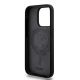 7. DKNY Liquid Silicone White Printed Logo MagSafe Case for iPhone 13 Pro / 13 - Black