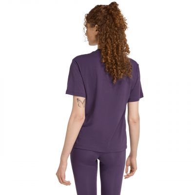 3. adidas Essentials Small Logo Cotton Purple Women's T-Shirt JY4966