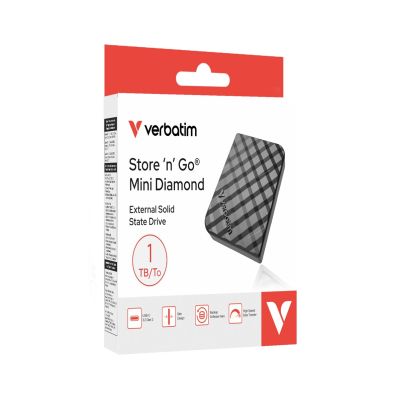 2. Verbatim Store 'n' Go Mini Diamond 1TB USB Type-C 3.2 Gen 2 (3.1 Gen 2) Black