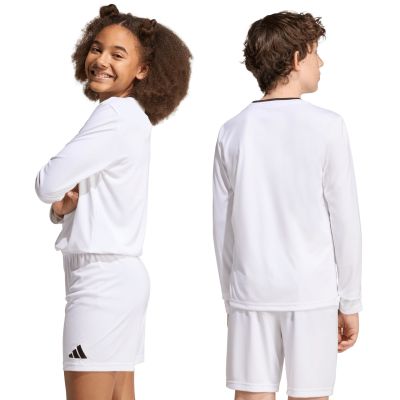 4. adidas Entrada 26 Long Sleeve Jersey Kids’ Shirt, White, KF5874