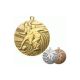 5. Gold medal - football - steel medal