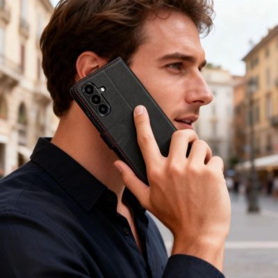 5. Tech-Protect Wallet Case for Samsung Galaxy A57 5G - Black and Red