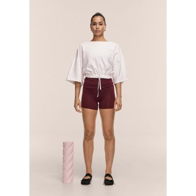 5. CASALL Women's Heavy Cotton Crop Tee White