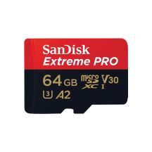 SanDisk EXTREME PRO 64GB 200/90MB/s MicroSDXC Memory Card A2 C10 V30 UHS-I U3