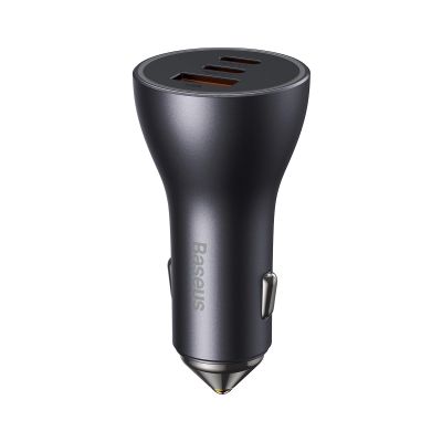 5. Baseus Golden Contactor Pro car charger USB-A + 2x USB-C 65W dark gray (CGJP010013)