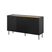 Chest of drawers 3D2SZ ONDA 150x45x85 black
