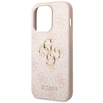 6. Guess 4G Big Metal Logo case for iPhone 15 Pro - pink