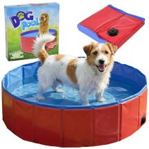 FOLDABLE GARDEN POOL FOR DOGS 80X30CM RED MAXPRO