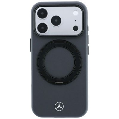 3. Mercedes Leather with Ring Stand MagSafe Case for iPhone 18 Pro Max / 17 Pro Max - Dark Gray