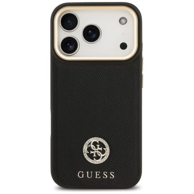 3. Guess Grained Strass Logo MagSafe case for iPhone 17 Pro - black