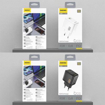 4. Dudao A28 45W GaN USB-C Wall Charger - White