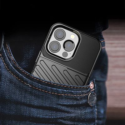 11. Thunder Case Flexible Tough Rugged Cover TPU Case for iPhone 13 Pro blue