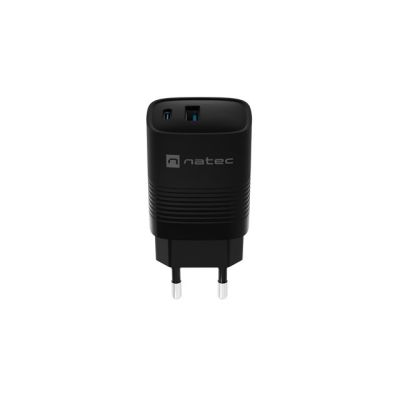 8. NATEC CHARGER RIBERA GAN 1X USB-A + 1X USB-C 30W BLACK NUC-2141