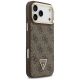 4. Guess 4G PU Triangle Logo & Stand Camera Magsafe Case for iPhone 17 Pro Max - Brown